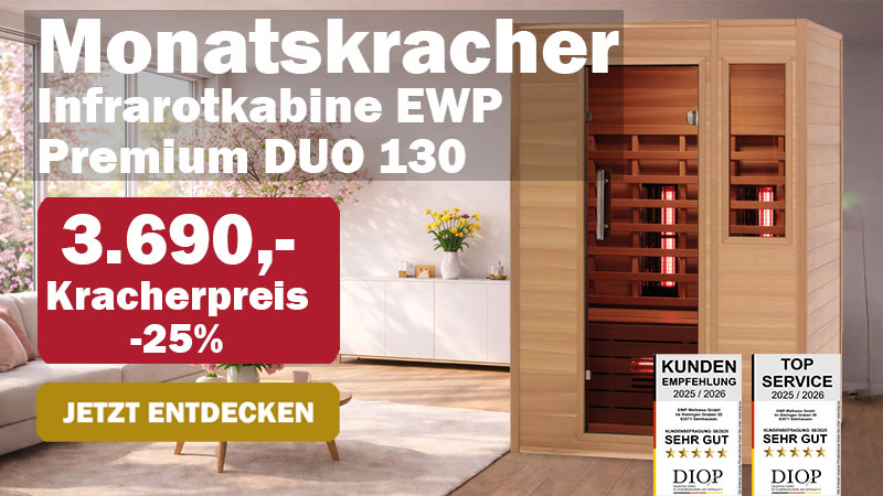 Frühlingserwachen Monatskracher Infrarotkabein EWP DUO 130