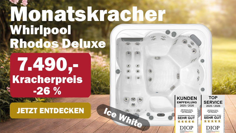 Hero Frühlingserwachen Monatskracher Whirlpool Rhodos Deluxe "Ice White"